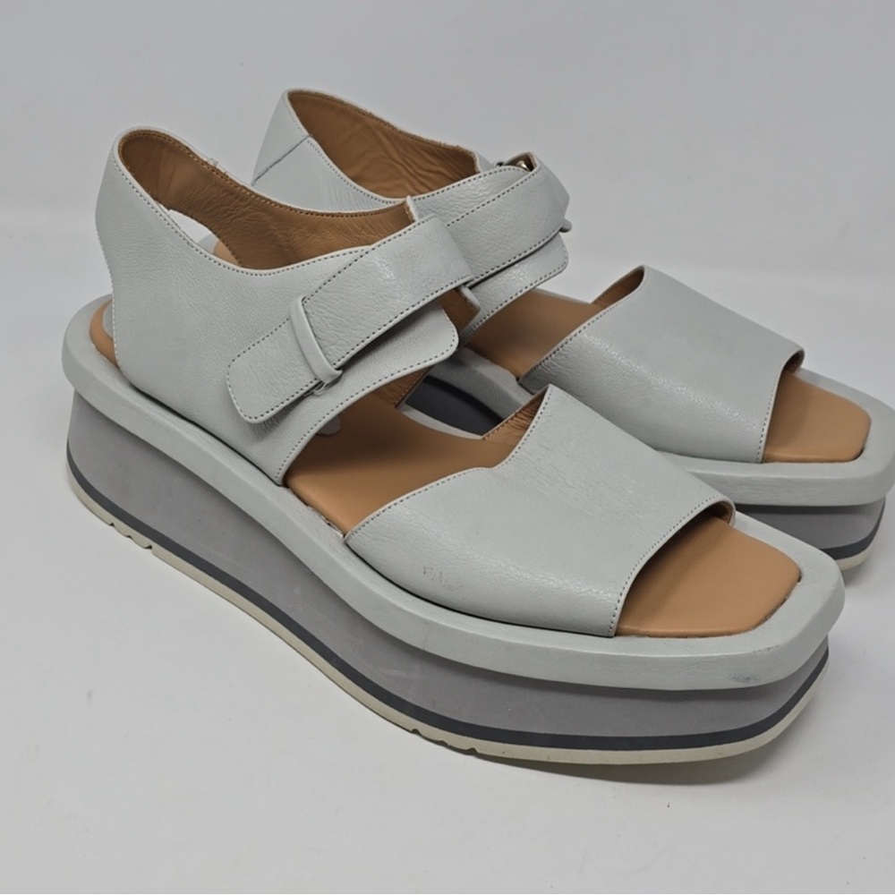 Paloma Barcelo Jari Gray  Monochrome Sandals Size 40EU / 10 US